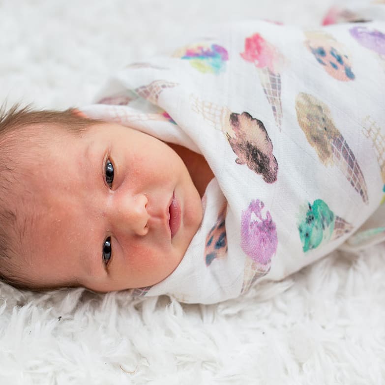 Bamboo Muslin Swaddle Blankets - Pretty Pink