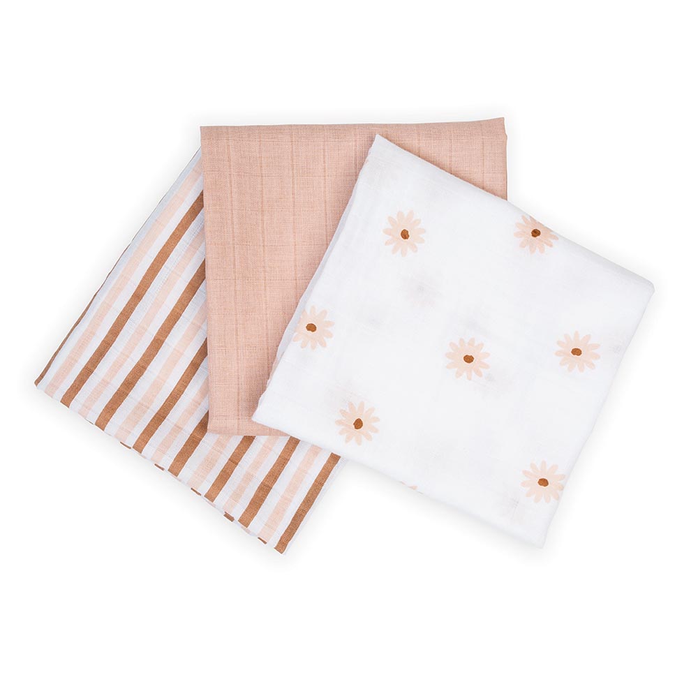 Mini Muslin Cloths - Daisies