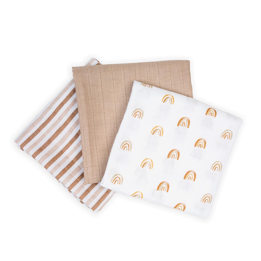 Mini Muslin Cloths - Rainbow