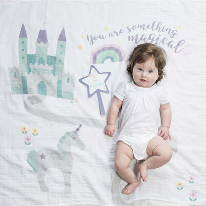 Lulujo - Baby's First Year Blanket & Cards Set - Something Magical