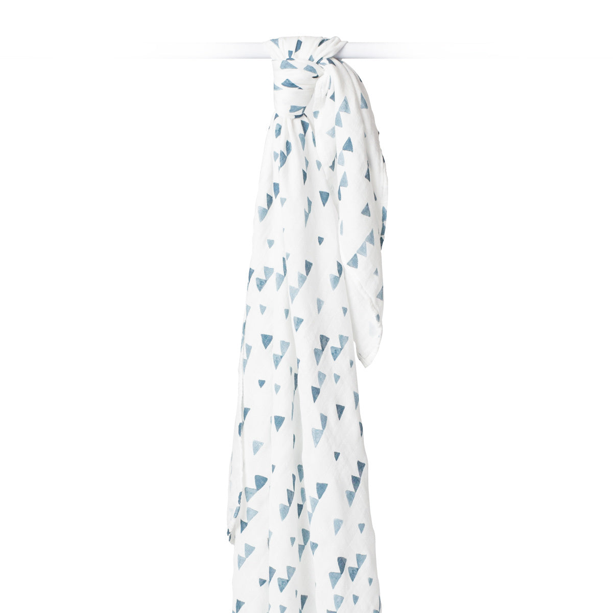 Lulujo - Bamboo Swaddle Blanket - Navy Triangles