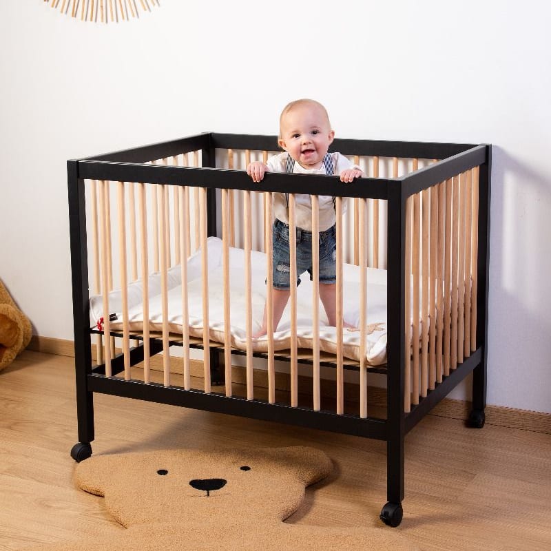 Playpen 97 Wood - Black/Natural