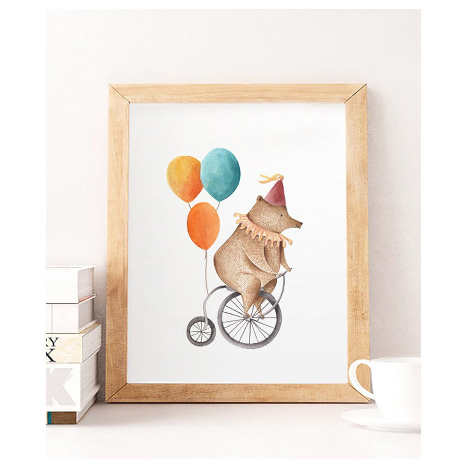 Sweet Pea -Set of 6 Circus Animals WaterColor Wall Art Prints.
