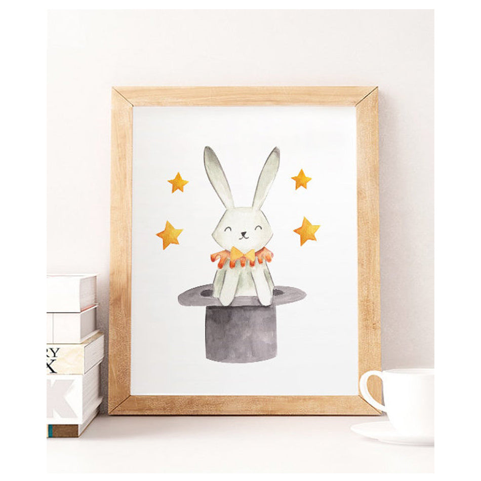 Sweet Pea -Set of 6 Circus Animals WaterColor Wall Art Prints.