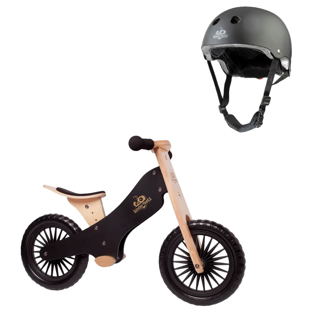 Toddler Balance Bike + Helmet - Black