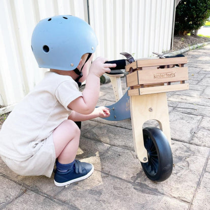 Toddler Tricycle + Basket + Helmet - Slate Blue