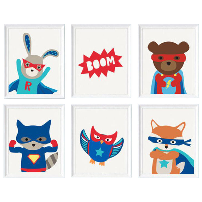 Sweet Pea - Set of 6 Superhero Wall Art Prints