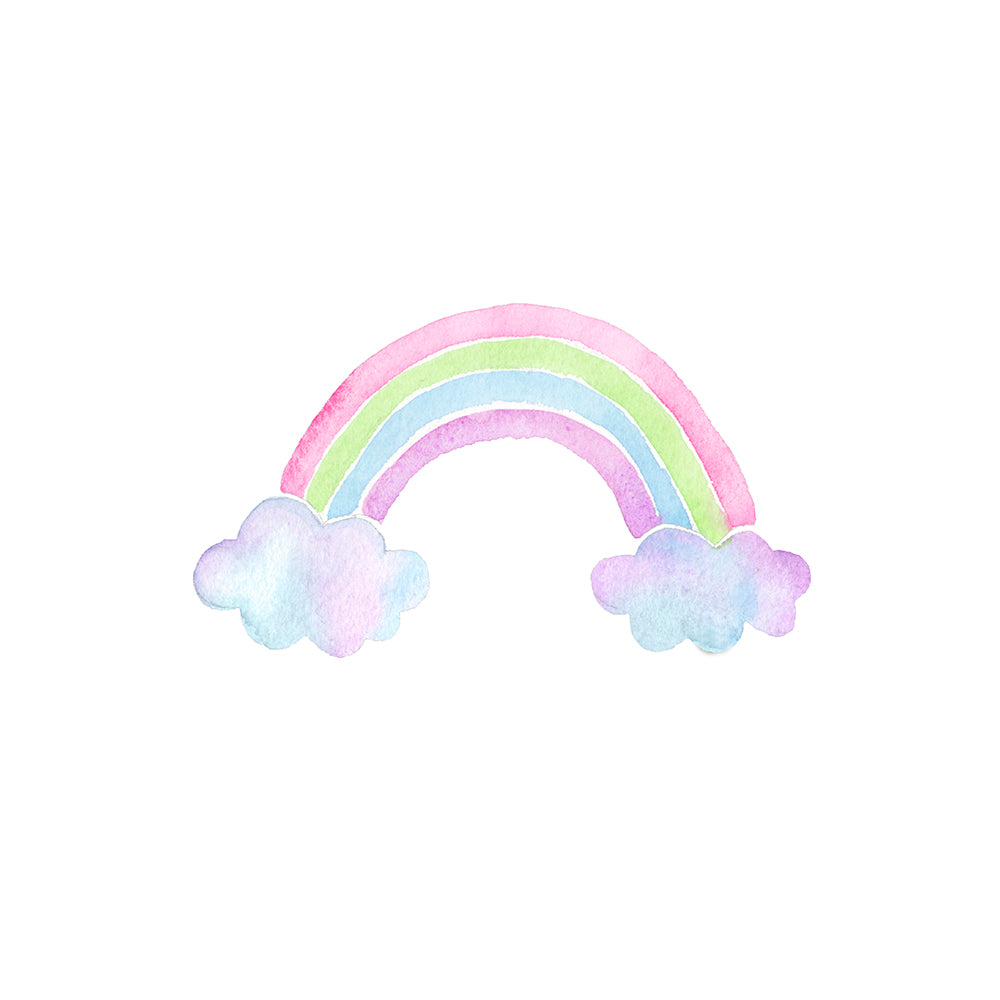 Sweet Pea - Set of 6 - Watercolour Unicorn & Cloud Wall Art Prints