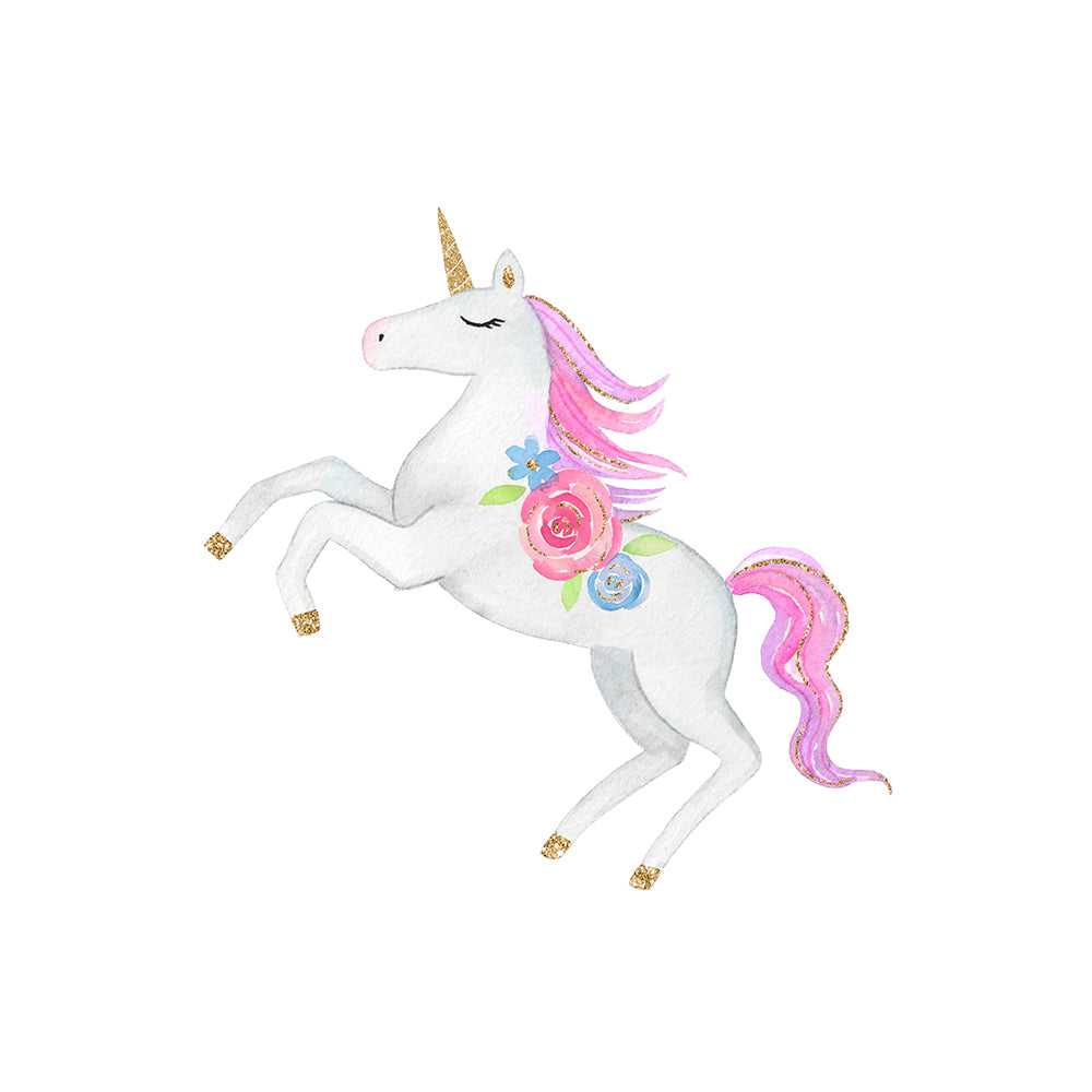 Sweet Pea - Set of 6 - Watercolour Unicorn & Cloud Wall Art Prints