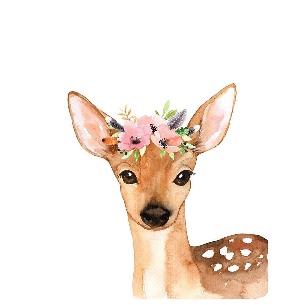 Sweet Pea - Set of 6 - Watercolour Woodland Animals Wall Art Prints
