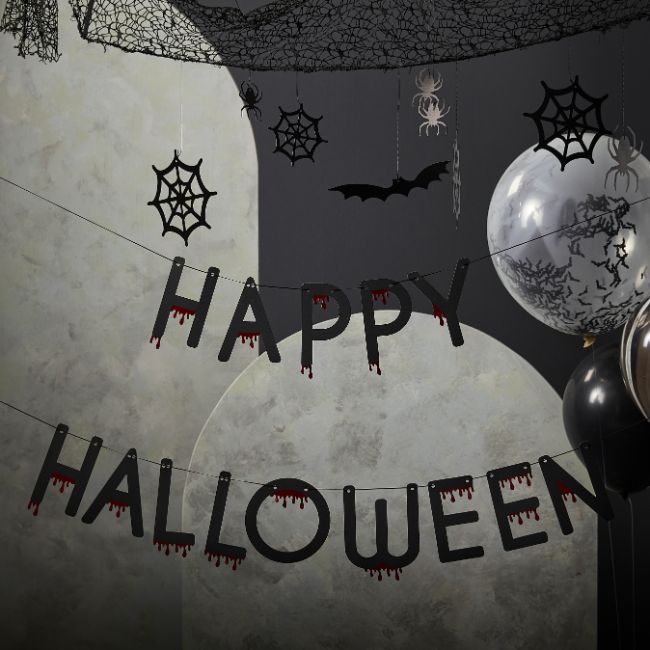 Blood Drip Happy Halloween Bunting