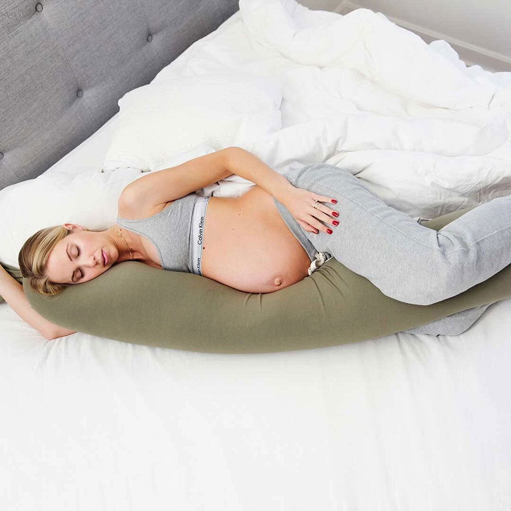 Pregnancy Pillow in Dusty Olive / Black