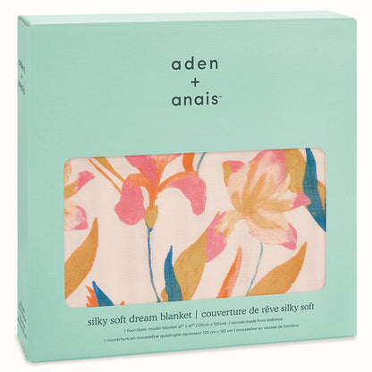 aden + anais - Silky Soft Dream Blanket Marine Gardens - Floral Seaweed