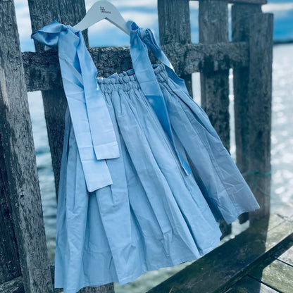 Silk Strap Dress - Blue